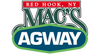 Logo featuring 'Red Hook, NY' in white lettering on a red background, 'Mac's' in green lettering, and the Agway logo in blue and green with white lettering.