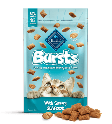 Blue Buffalo BLUE Bursts Savory Seafood Crunchy and Creamy Cat Treats