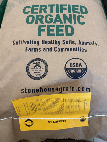 STONEHOUSE GRAIN ORGANIC LAYER MASH 17% 50# BAG