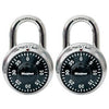 Matching Combination Padlocks, 2-Pack
